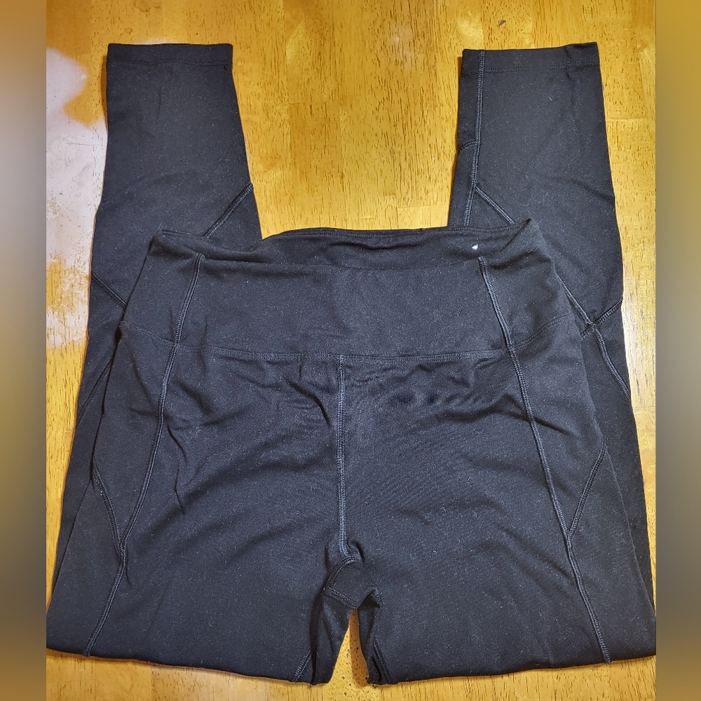 PINK VICTORIA'S SECRET SPORT LEGGINGS BLK SZ M GREAT CONDITION